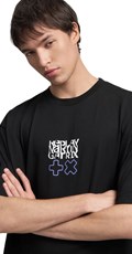 CRNA MAJICA S OKRUGLIM IZREZOM I REPLAY X MARTIN GARRIX LOGOM I NATPISOM - 5