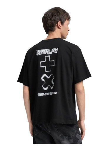 Replay CRNA MAJICA S OKRUGLIM IZREZOM I REPLAY X MARTIN GARRIX LOGOTIPOM - 3