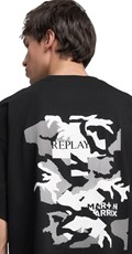 CRNA MAJICA S OKRUGLIM IZREZOM I REPLAY X MARTIN GARRIX LOGOM I GRAFIKAMA - 7