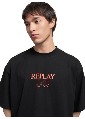 Replay CRNA MAJICA S OKRUGLIM IZREZOM I GRAFIKOM REPLAY X MARTIN GARRIX - 5