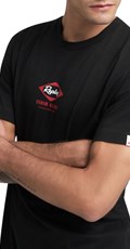 CRNA MAJICA S OKRUGLIM IZREZOM I VINTAGE PRINTOM - 5