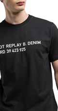 CRNA MAJICA S PRINTOM LOT REPLAY DENIM - 5