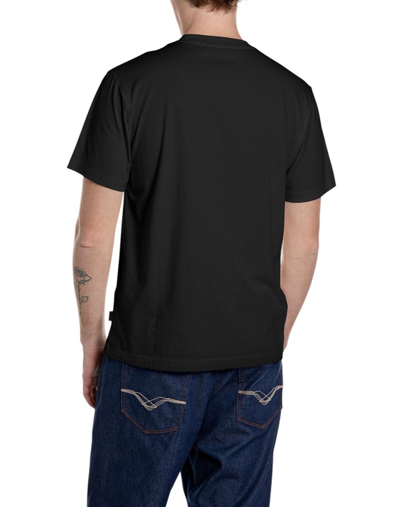 Replay CRNA MAJICA S RETRO LOGOTIPOM REPLAY BLUE JEANS - 2