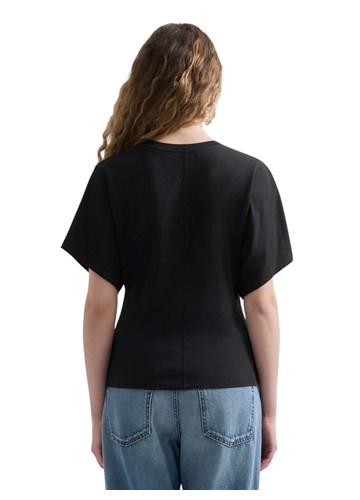 Replay CRNA MAJICA USKOG KROJA SA ŠIRIM RUKAVIMA - 3