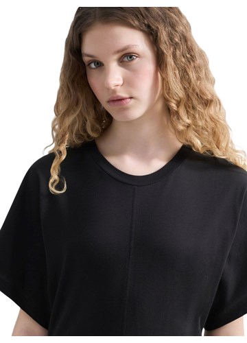 Replay CRNA MAJICA USKOG KROJA SA ŠIRIM RUKAVIMA - 5