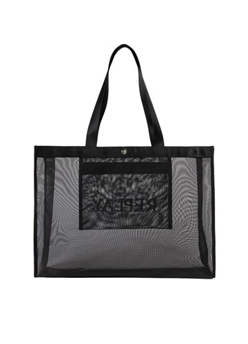 Replay CRNA MREŽASTA SHOPPER TORBA S LOGOM - 3