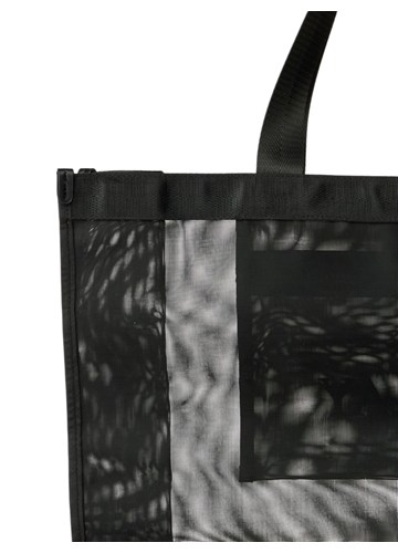 Replay CRNA MREŽASTA SHOPPER TORBA S NATPISOM - 7