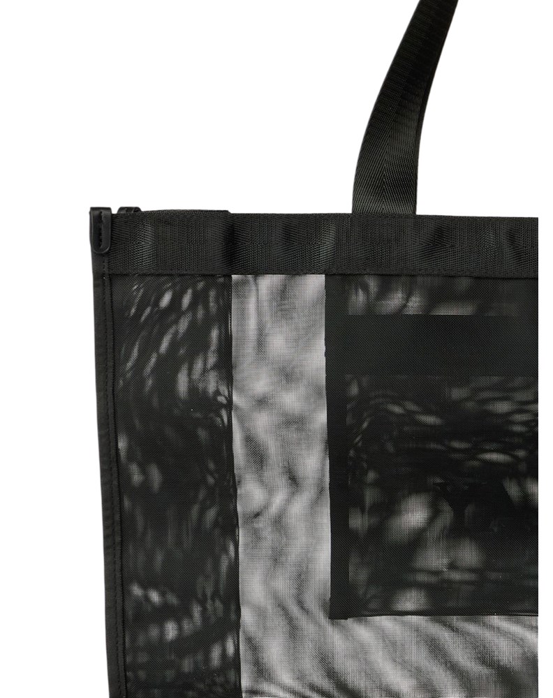 Replay CRNA MREŽASTA SHOPPER TORBA S NATPISOM - 7