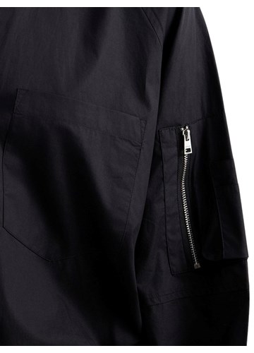 Replay CRNA OVERSIZE KOŠULJA OD POPELINA - 6