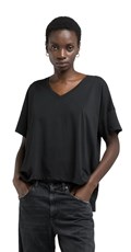 CRNA OVERSIZE MAJICA S V IZREZOM - 3