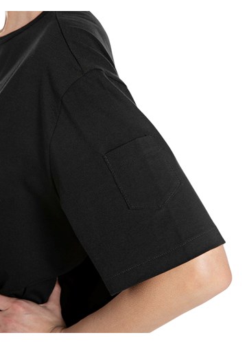 Replay CRNA OVERSIZE MAJICA S LOGOTIPOM U ISTOJ BOJI - 4