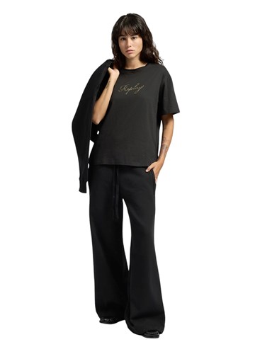 Replay CRNA PAMUČNA MAJICA KRATKIH RUKAVA - 1