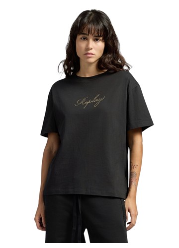 Replay CRNA PAMUČNA MAJICA KRATKIH RUKAVA - 2