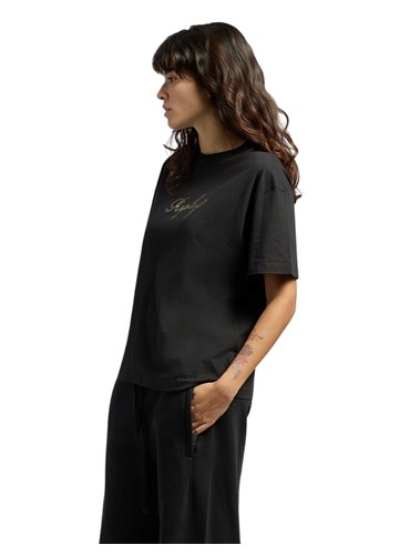 Replay CRNA PAMUČNA MAJICA KRATKIH RUKAVA - 4