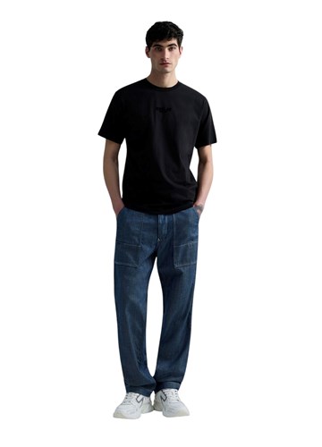 Replay CRNA PAMUČNA MAJICA S 3D REPLAY LOGOM - 1