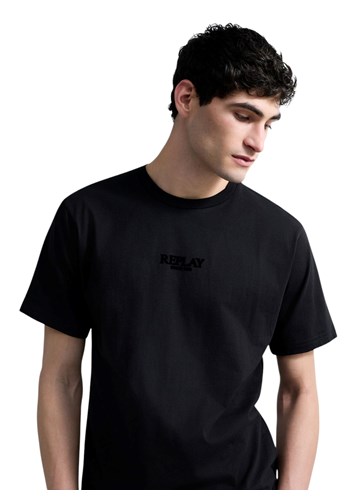 Replay CRNA PAMUČNA MAJICA S 3D REPLAY LOGOM - 6