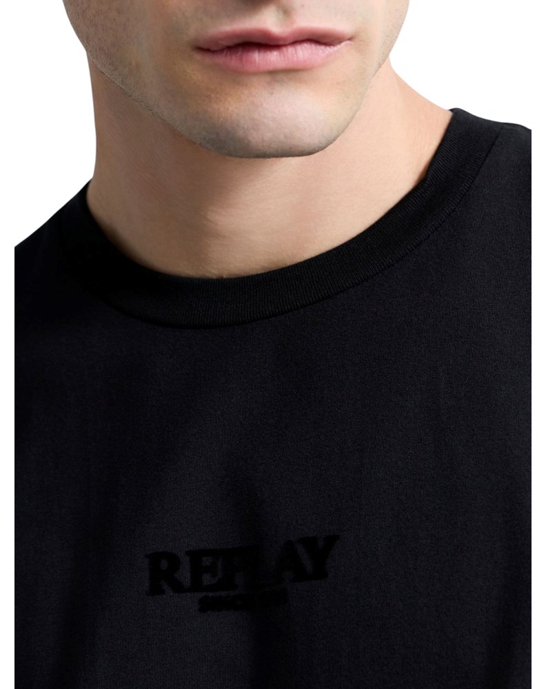 Replay CRNA PAMUČNA MAJICA S 3D REPLAY LOGOM - 7