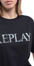 CRNA PAMUČNA MAJICA S REPLAY NATPISOM - 4