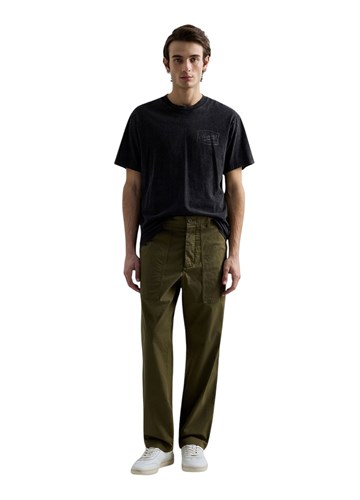 Replay CRNA PAMUČNA MAJICA S MOTO PRINTOM - 1