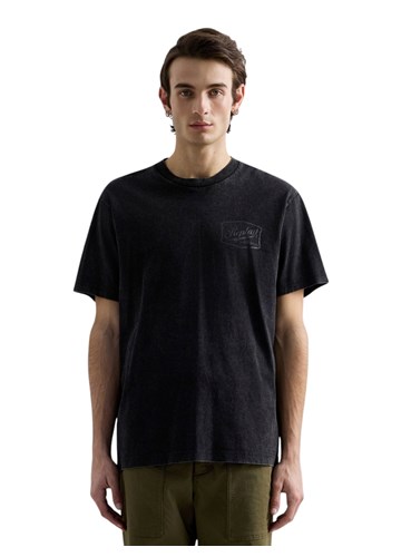 Replay CRNA PAMUČNA MAJICA S MOTO PRINTOM - 2