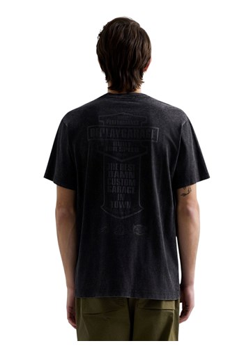 Replay CRNA PAMUČNA MAJICA S MOTO PRINTOM - 3