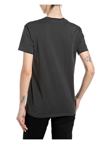 Replay CRNA PAMUČNA MAJICA S PRINTOM ZVIJEZDA I NATPISOM - 2