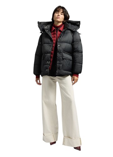 Replay CRNA PODSTAVLJENA JAKNA S VISOKIM OVRATNIKOM - 1