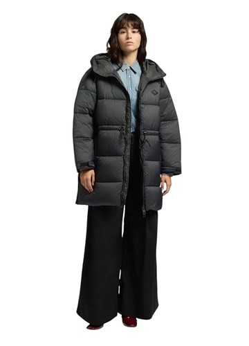 Replay CRNA PODSTAVLJENA PARKA S VISOKIM OVRATNIKOM  - 1