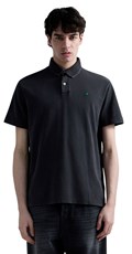 CRNA POLO MAJICA OD PIQUE PAMUKA S IZVEZENIM SLOVOM R - 2