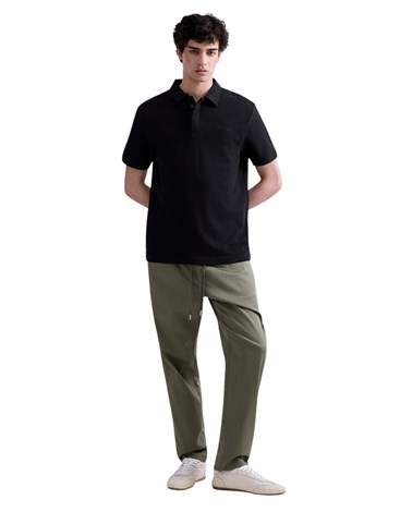 Replay crna polo majica od žerseja s replay natpisom