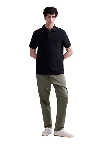 Replay CRNA POLO MAJICA OD ŽERSEJA S REPLAY NATPISOM - 1