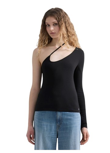 Replay CRNA REBRASTA MAJICA NA JEDNO RAME - 2