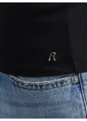 Replay CRNA REBRASTA MAJICA NA JEDNO RAME - 7