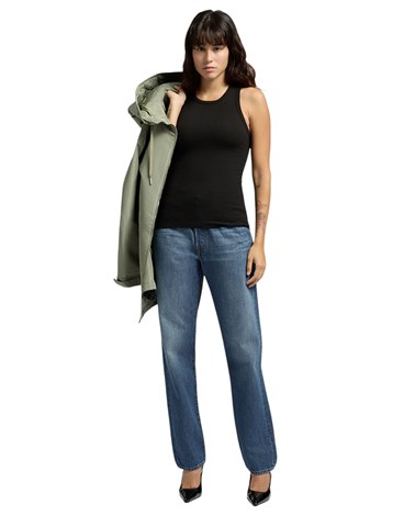 W3465  23946 Replay crna rebrasta pletena majica bez rukava Replay crna rebrasta pletena majica bez rukava