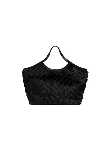 Replay CRNA SHOPPER TORBA OD IMITACIJE KRZNA - 2