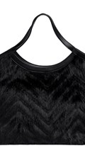 CRNA SHOPPER TORBA OD IMITACIJE KRZNA - 2