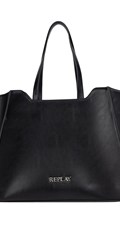 CRNA SHOPPER TORBA S METALNIM REPLAY SLOVIMA - 1