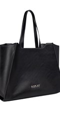 CRNA SHOPPER TORBA S METALNIM REPLAY SLOVIMA - 2