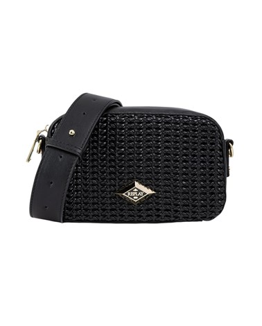 Replay crna torba s pletenim detaljima