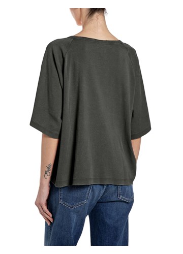 Replay CRNA ŠIRA MAJICA S GRAFIČKIM PRINTOM - 2