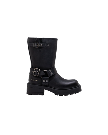 GWL68 C0004S Replay crne brigitte boot čizme s trostrukim remenom Replay crne brigitte boot čizme s trostrukim remenom