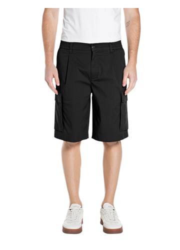 Replay CRNE KRATKE CARGO HLAČE  - 1