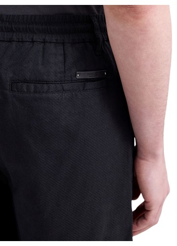 Replay CRNE KRATKE HLAČE REGULARNOG KROJA OD LANA I PAMUKA - 7