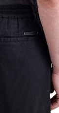 CRNE KRATKE HLAČE REGULARNOG KROJA OD LANA I PAMUKA - 7