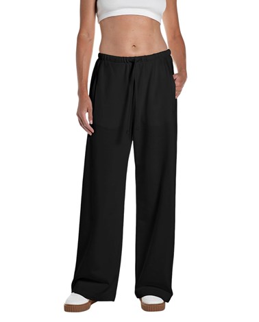 Replay crne pamučne hlače sa širokom nogavicom