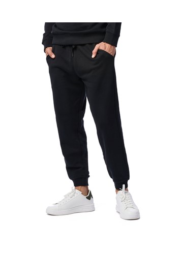 Replay CRNI PAMUČNI DONJI DIO TRENIRKE S LOGOTIP ETIKETOM - 2