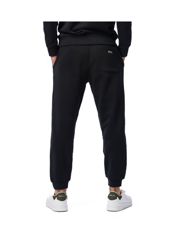 Replay CRNI PAMUČNI DONJI DIO TRENIRKE S LOGOTIP ETIKETOM - 4