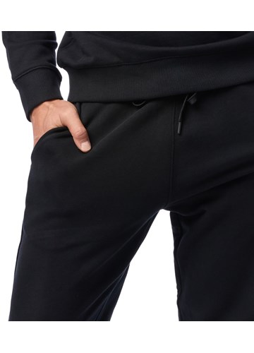 Replay CRNI PAMUČNI DONJI DIO TRENIRKE S LOGOTIP ETIKETOM - 5