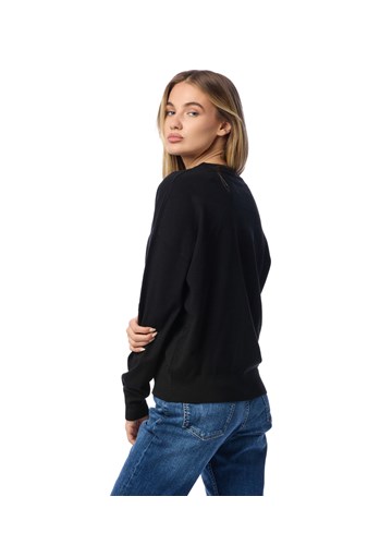 Replay CRNI PULOVER SA SPUŠTENIM RAMENIMA - 4