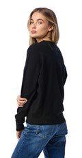 CRNI PULOVER SA SPUŠTENIM RAMENIMA - 4